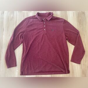 Tommy Bahama Maroon Textured polo long sleeved shirt XL